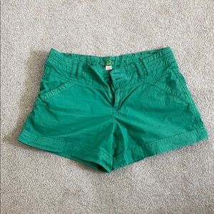 Green Anthropologie shorts